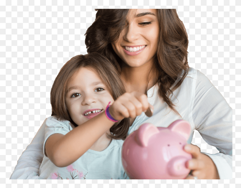 1008x769 Piggy Bank Mama Financial Planning For Year End, Person, Human, Toy HD PNG Download