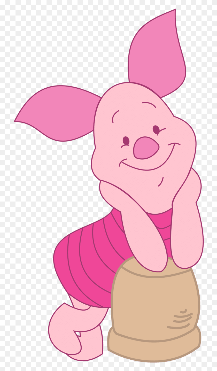 742x1376 Piglet Clipart Animal Disney Tiger Piglet Winnie Pooh, Throat, Heart, Mouth HD PNG Download