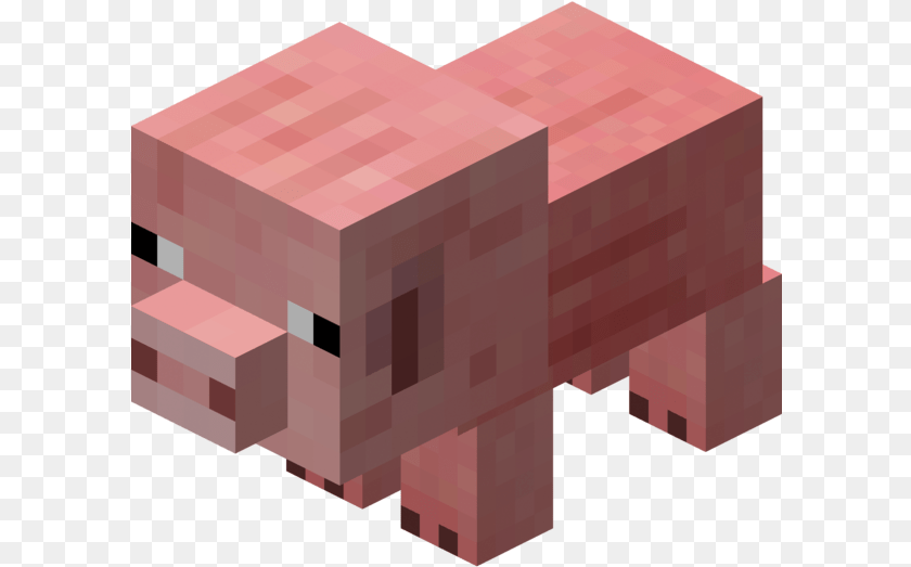 Piglet Pig Minecraft, Brick Sticker PNG
