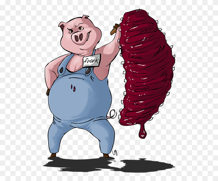 516x639 Pigs Eatin Ribs Logo, Ropa, Vestimenta, Persona Hd Png