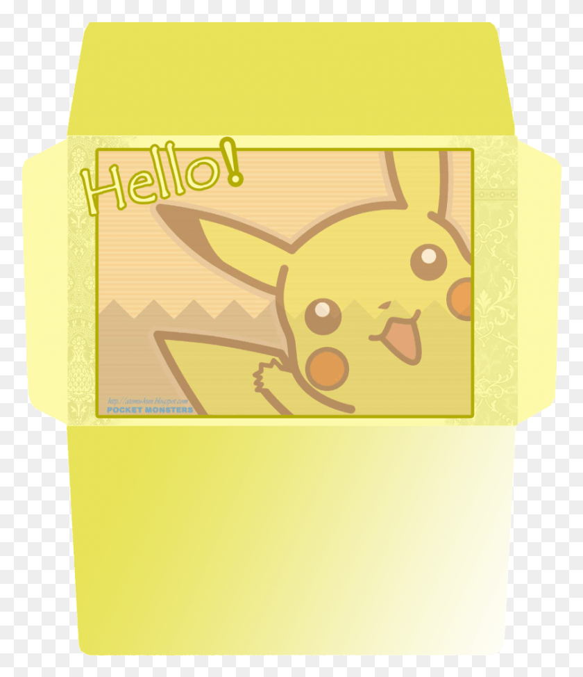 841x986 Pikachu Anime Envelope Pikachu Envelope Pokemon Pikachu, Box, Mail, Tarjeta De Felicitación Hd Png