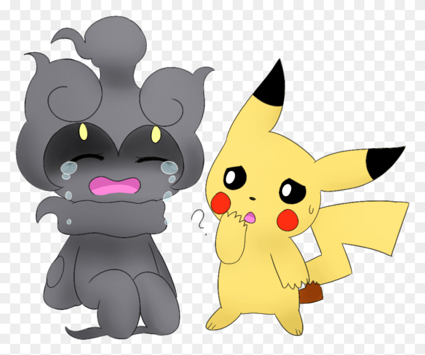 927x764 Pikachu Is Trying To Figure Out Why Marshadow Is Cartoon, Plush, Toy, Graphics HD PNG Download