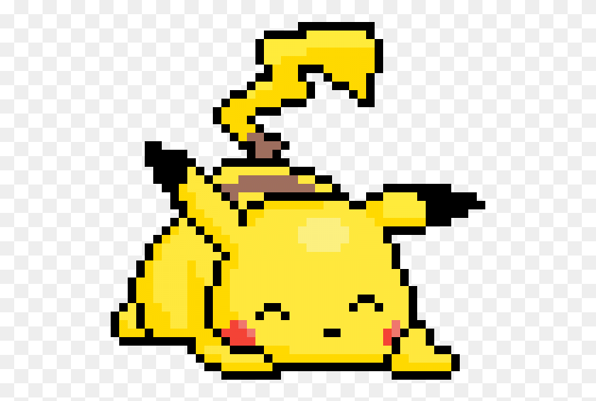 529x505 Pikachu Sleep Asriel Dreemurr Pixel Art, Text, Outdoors, Car HD PNG Download