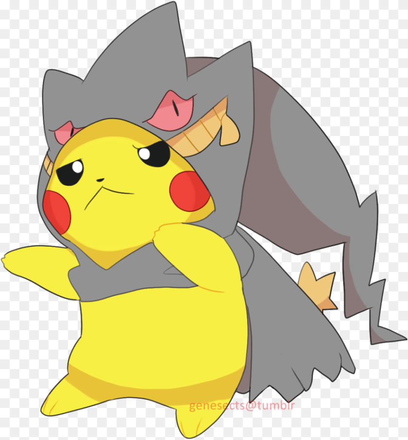 888x958 Pikachu Wanted To Look Scary But Everyone Said You Cartoon, Animal, Fish, Sea Life, Shark Clipart PNG