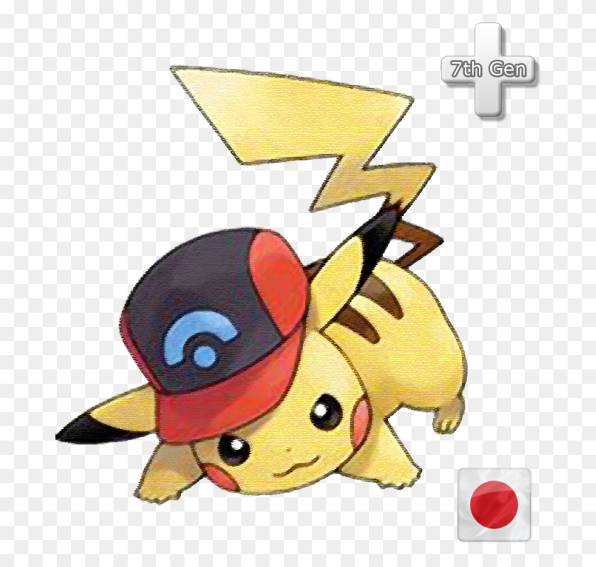 685x738 Descargar Png / Pikachu Con Ash39S Pikachu En Una Gorra, Símbolo, Logotipo, Marca Registrada Hd Png