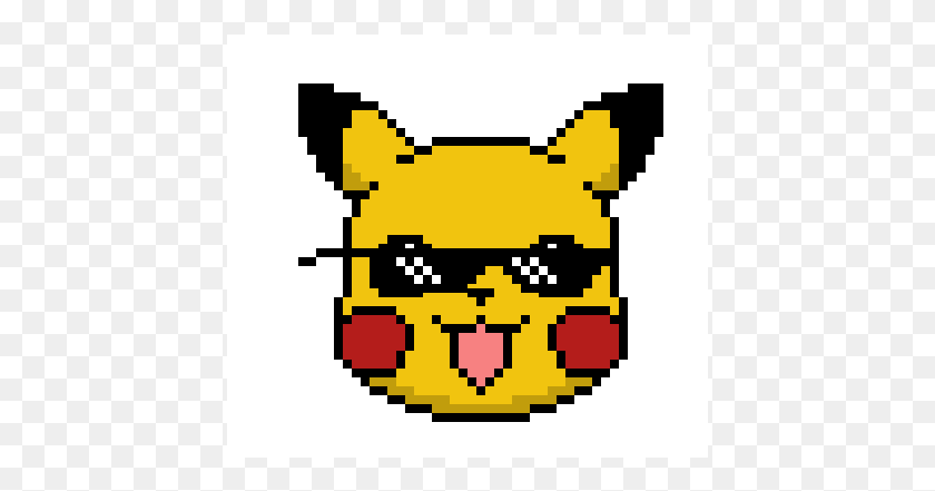 433x381 Pikachu With Swag Glasses Pikachu Pixel Art, Rug, Symbol, Pac Man HD PNG Download