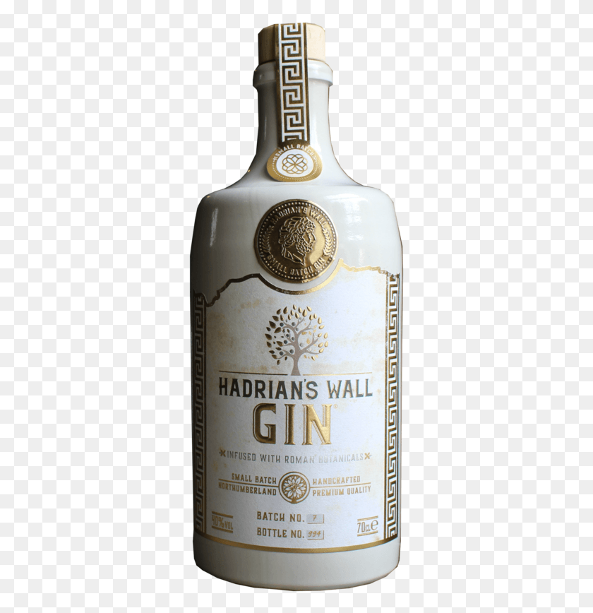 305x808 Pilgrim Spirit Co Hadrians Wall Gin, Bottle, Alcohol, Beverage HD PNG Download