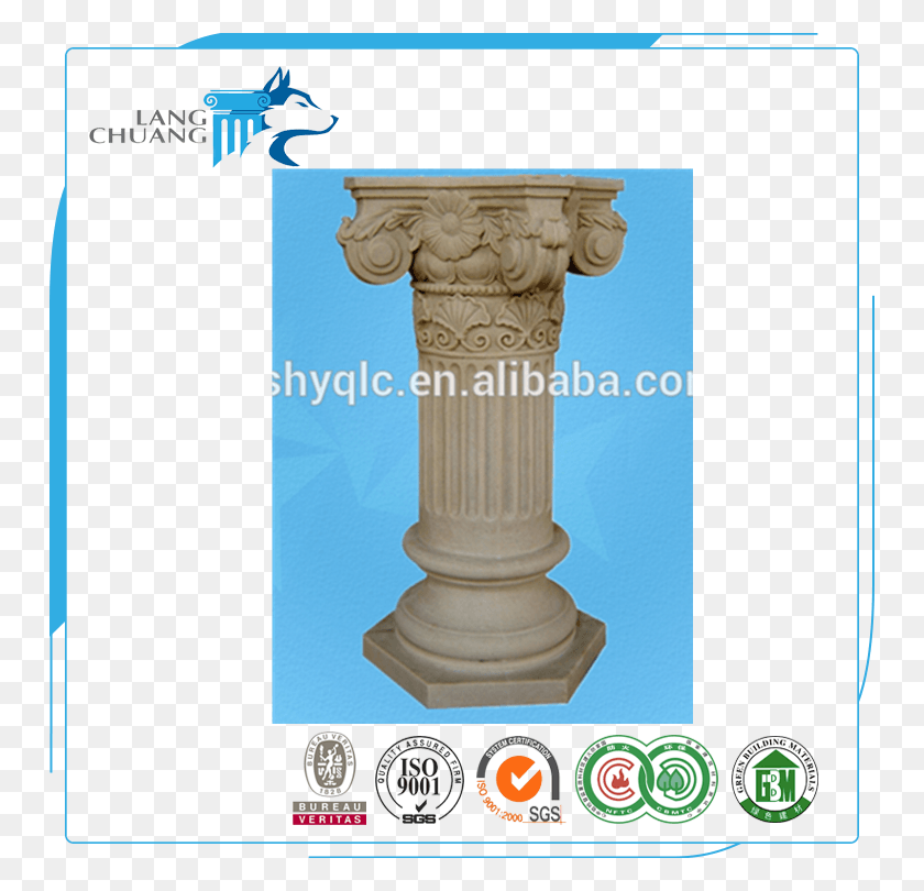 750x750 Pillar Transparent Cement Columnas Romanas En Yeso, Architecture, Building, Column HD PNG Download