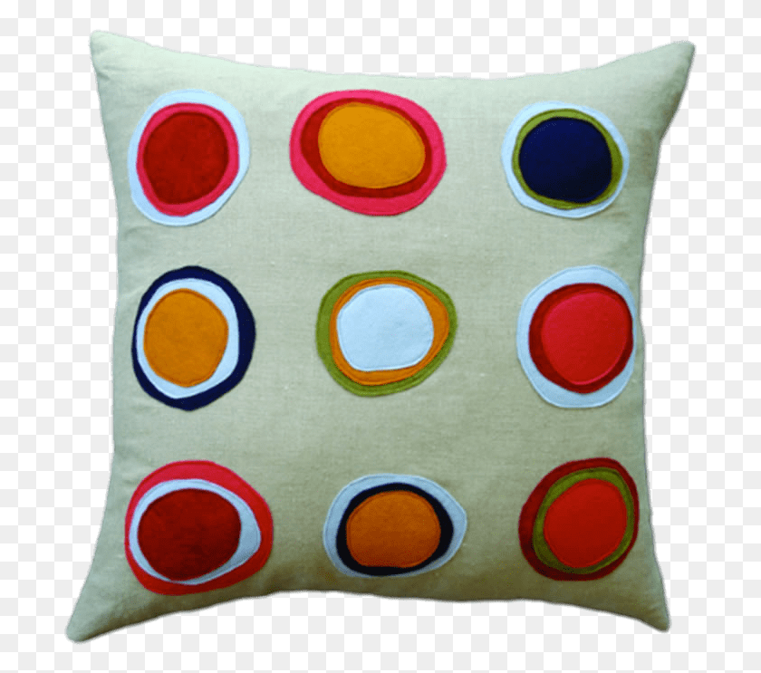 701x683 Pillow With Dots Appliqu Pillow, Cushion, Birthday Cake, Cake HD PNG Download