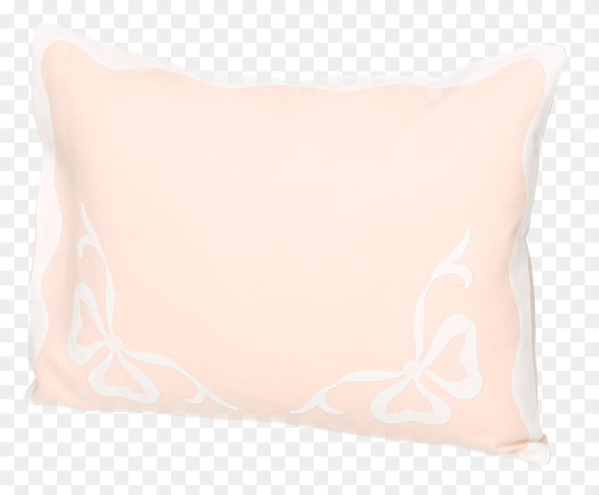 779x634 Pillowcase White Ribbon On Pink Cushion, Pillow, Diaper HD PNG Download