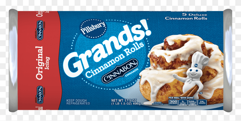 1801x835 Pillsbury Grands Cinnamon Rolls With Cinnabon Cinnamon Bread, Toy, Food, Burger HD PNG Download