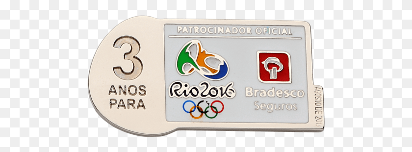 485x250 Pin Bradesco Pin Bradesco Rio 2016, Texto, Símbolo, Etiqueta Hd Png