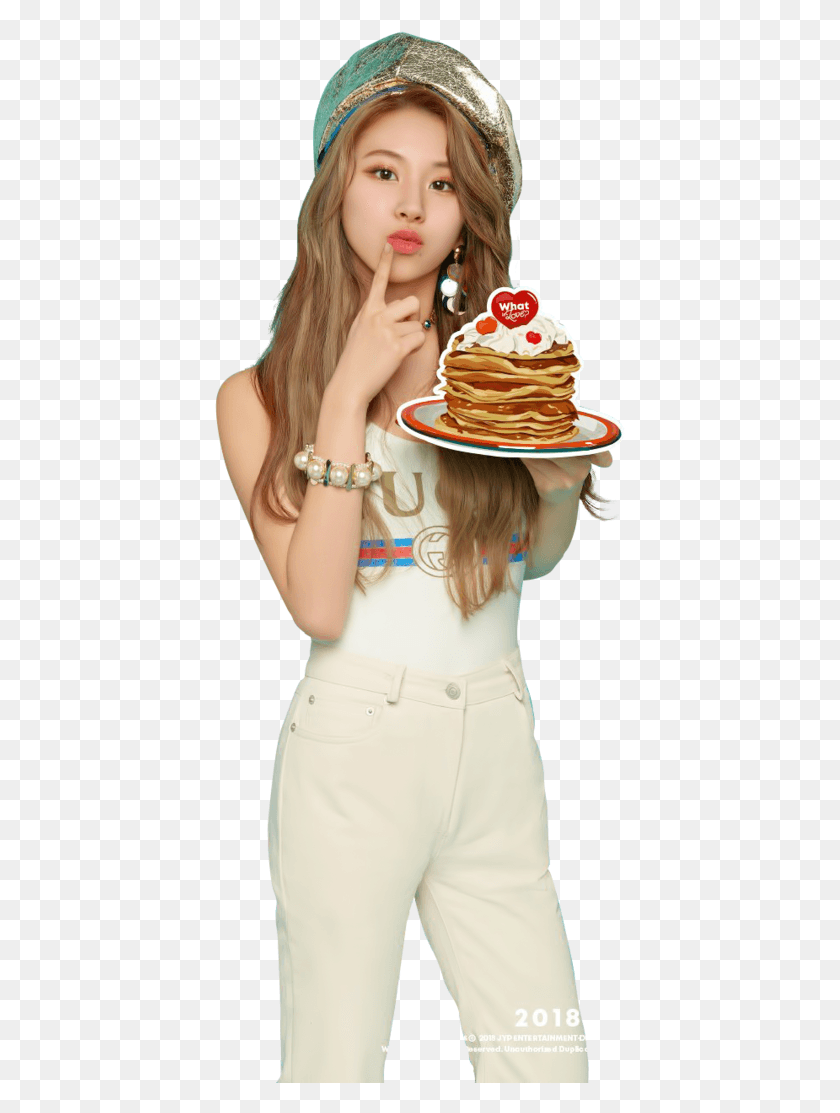 412x1053 Pin By Hunnybunnyniyah On Son Chaeyoung Twice What Is Love Chaeyoung, Person, Human, Bread HD PNG Download