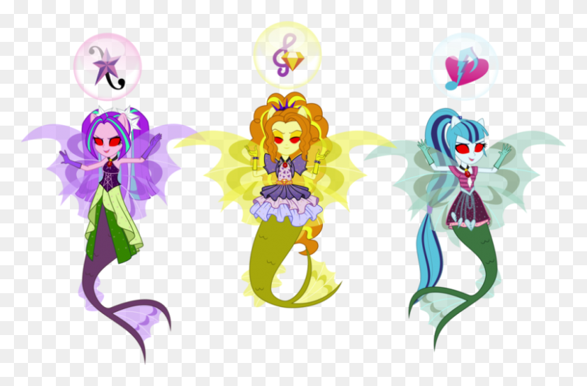 800x506 Pin Simple Mermaid Clipart Mlp Dazzlings Cutie Mark, Soccer Ball, Ball, Soccer HD PNG Download