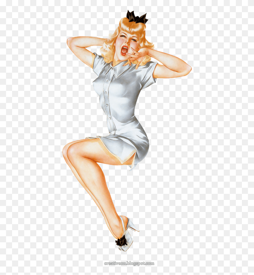431x848 Pin Up Girl Clipart Nose Art Pin Up, Dance Pose, Leisure Activities, Person HD PNG Download