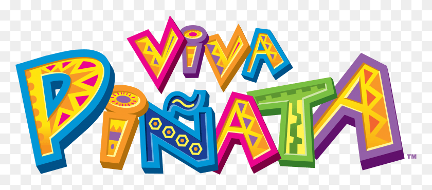 3488x1387 Descargar Png Pinata Clipart Viva Pinata Logo, Gráficos, Texto Hd Png