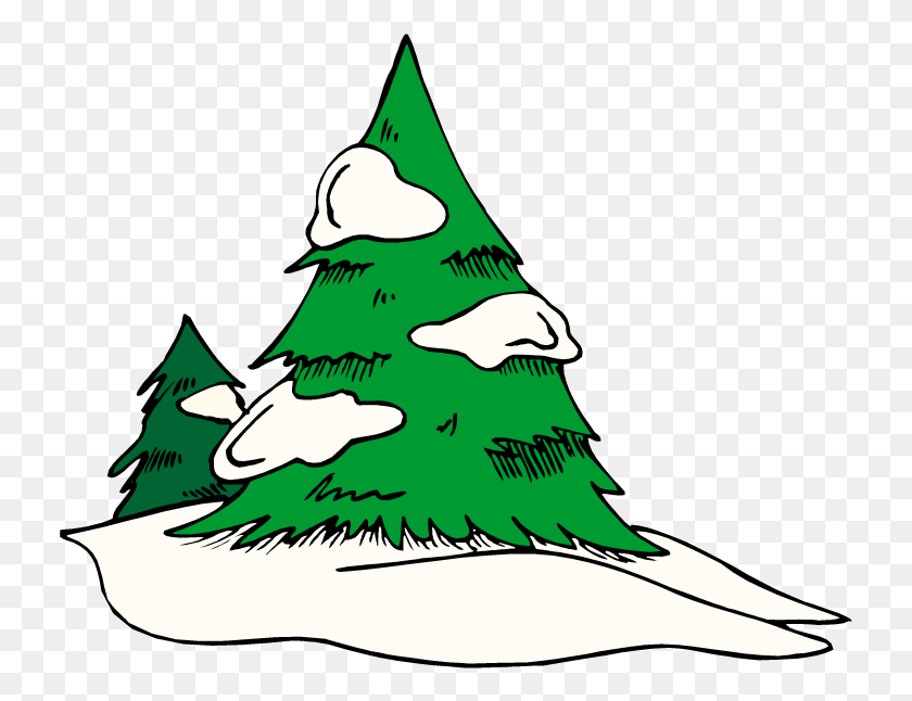 731x586 Pine Tree Clip Art Trees With Snow Clip Art, Tree, Plant, Ornament HD PNG Download