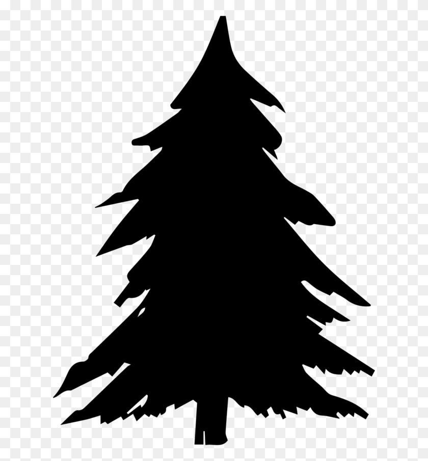 635x845 Pine Trees Silhouette Black Christmas Tree Clipart, Gray, World Of Warcraft HD PNG Download