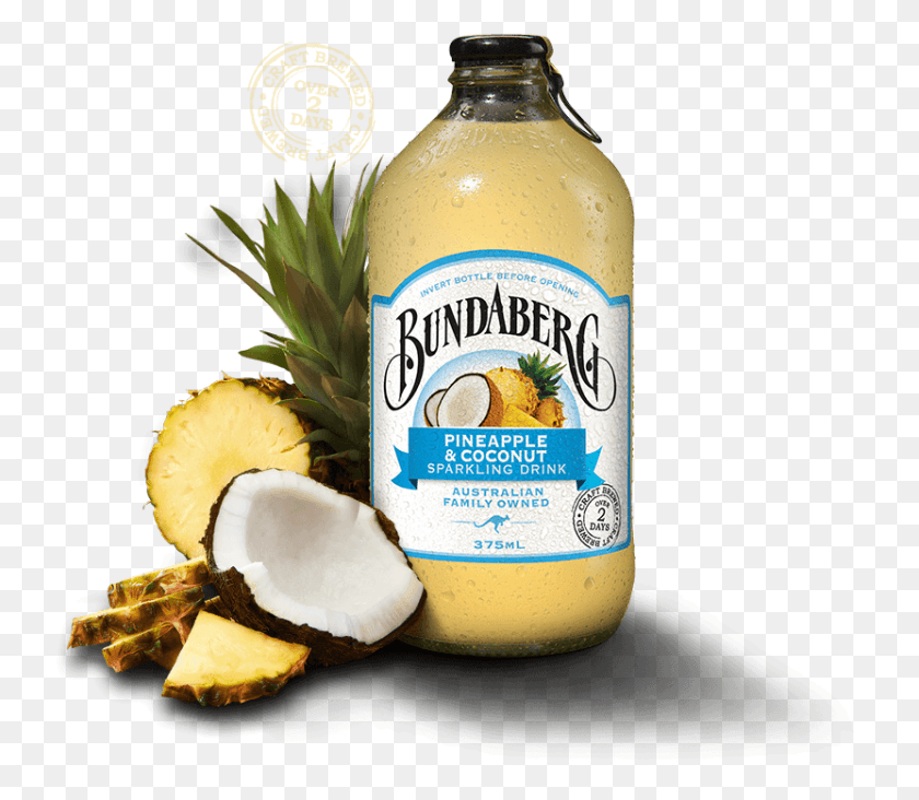831x716 Pineapple Amp Coconut Bundaberg Pineapple And Coconut, Plant, Fruit, Food HD PNG Download