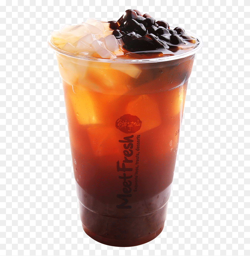 526x801 Pineapple Black Tea W Boba Amp Crystal Jelly, Cocktail, Alcohol, Beverage HD PNG Download