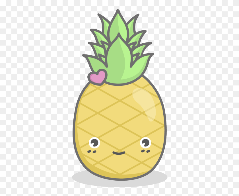 338x628 Pineapple Clipart Cute Kawaii Pineapple, Plant, Food, Fruit HD PNG Download