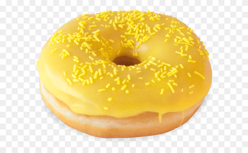 600x460 Pineapple Iced Ring Yellow Doughnuts, Bread, Food, Sweets HD PNG Download