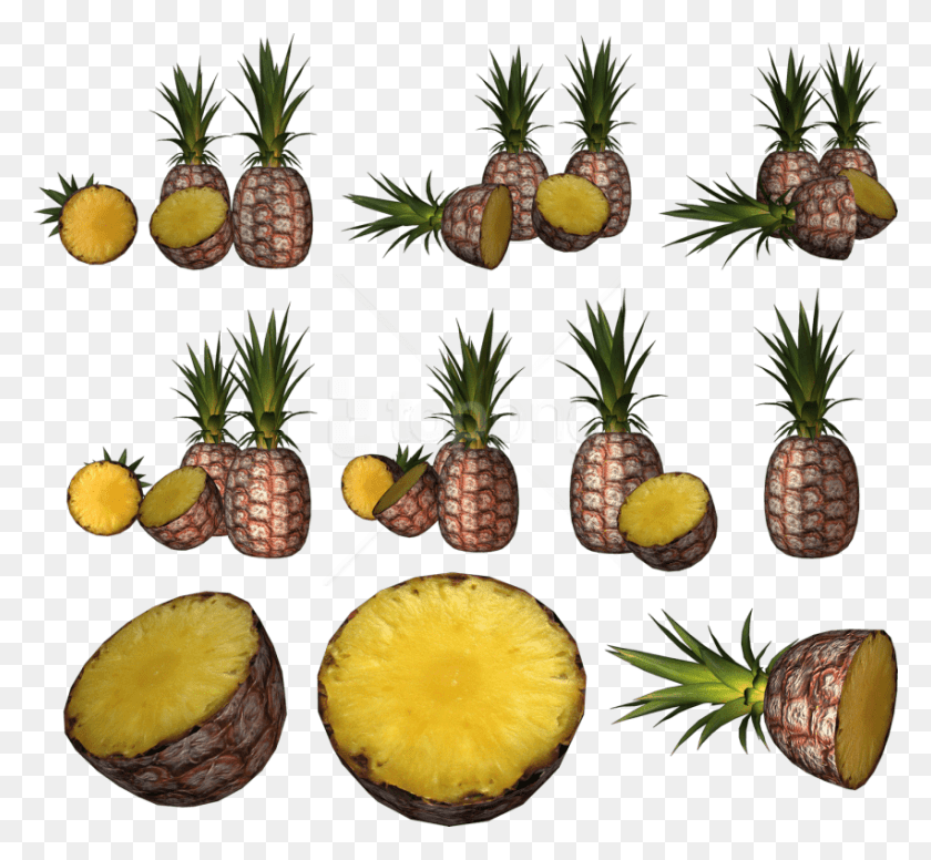851x782 Pineapple Images Background Seedless Fruit, Plant, Food HD PNG Download