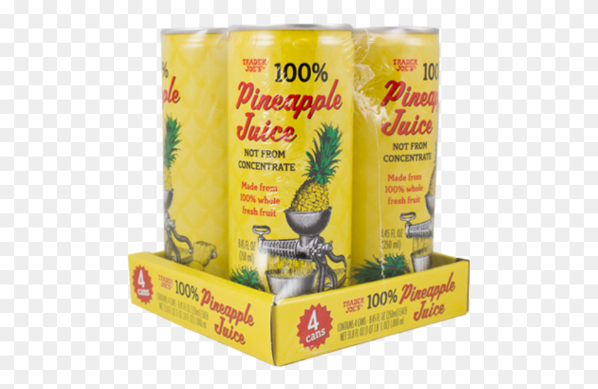 483x487 Pineapple Juice Nfc 4 Pack Di Box, Tin, Can, Fruit HD PNG Download