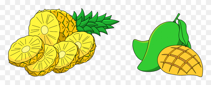 1057x379 Pineapple Mango Fruit Pineapple, Plant, Food HD PNG Download