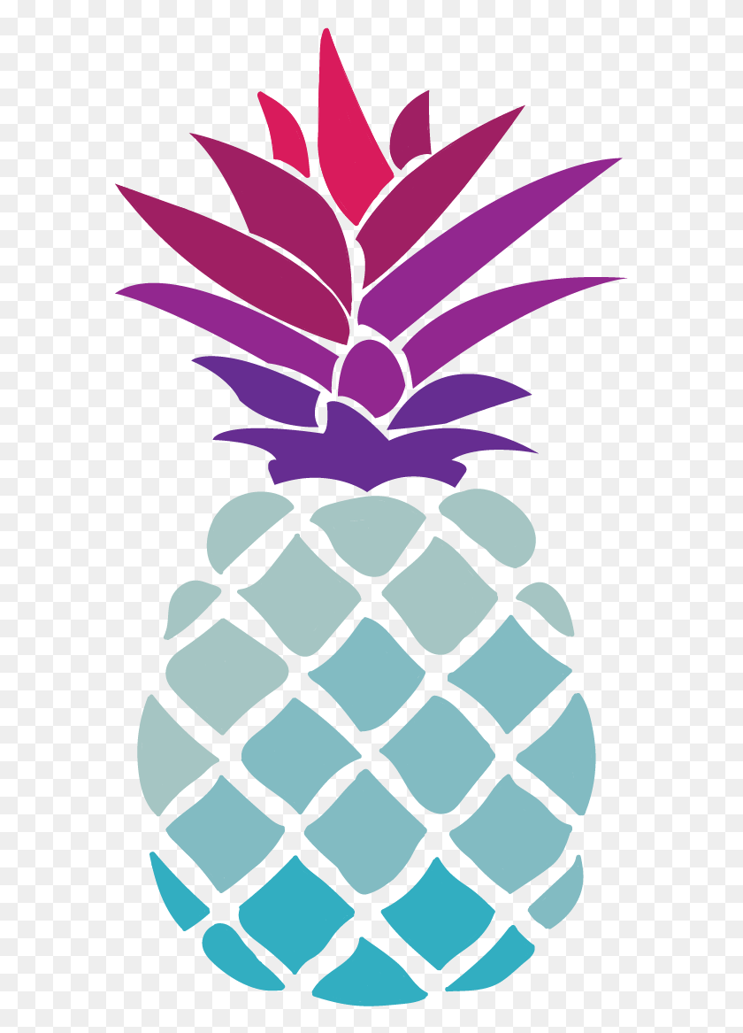 581x1107 Pineapple Sticker Behance Rose Gold Pineapple Transparent, Plant, Fruit, Food HD PNG Download