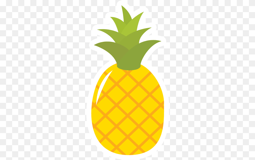 274x529 Pineapple Sticker Pineapple, Food, Fruit, Plant, Produce Transparent PNG