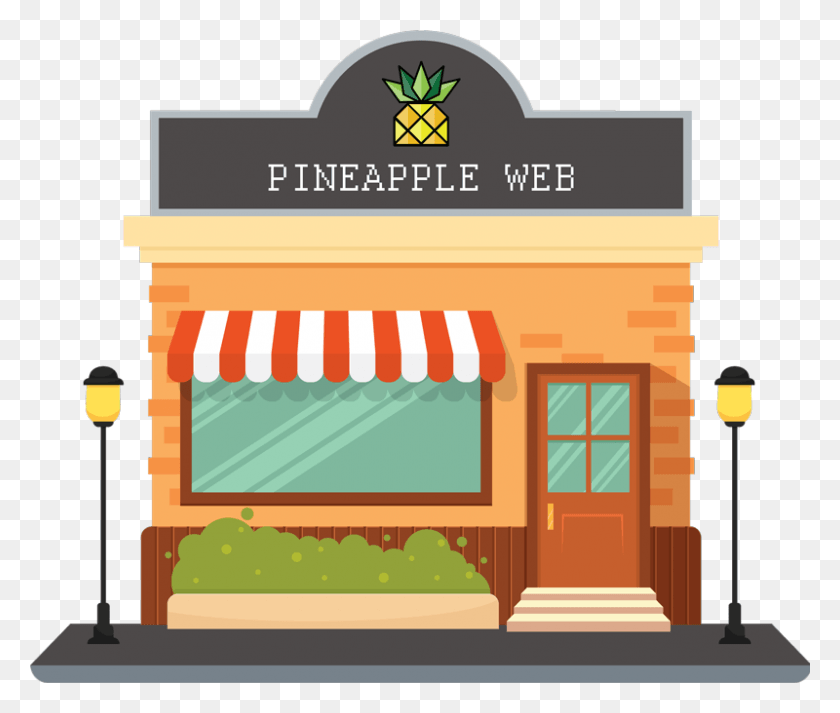 800x670 Pineapple Web Digital Agency Shop Bakery Shop, Awning, Canopy, Urban HD PNG Download