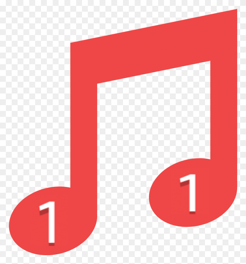 1297x1404 Pinged Double Music Note, Текст, Число, Символ Hd Png Скачать