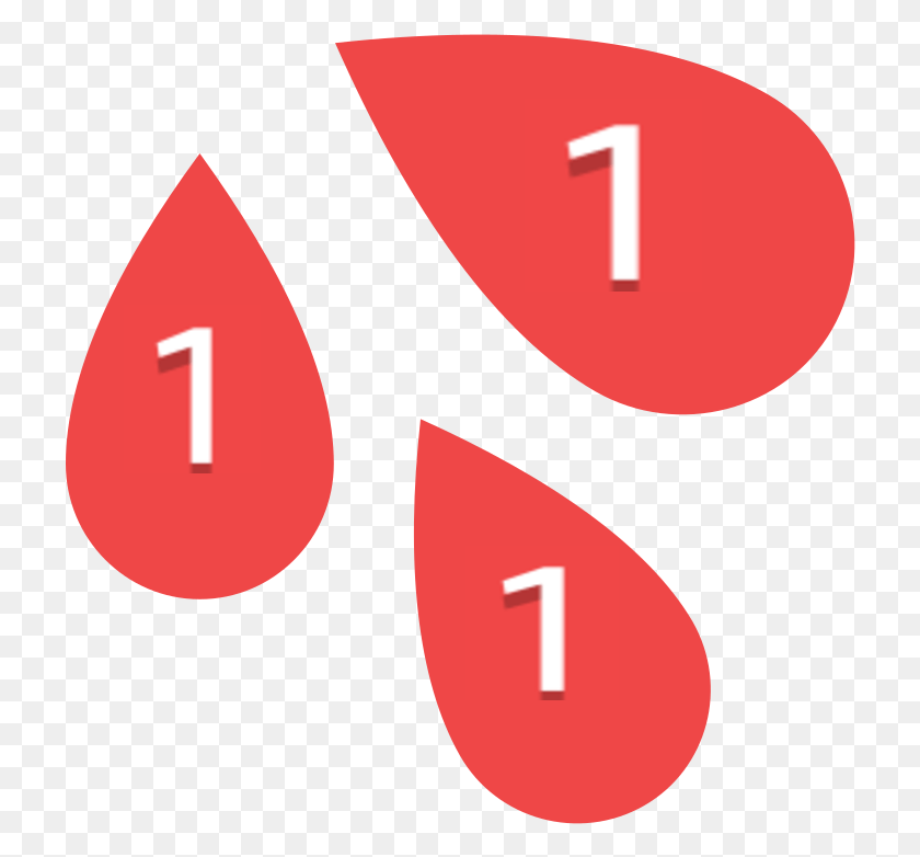 722x722 Pinged Droplets Red Circle, Text, Face, Number HD PNG Download