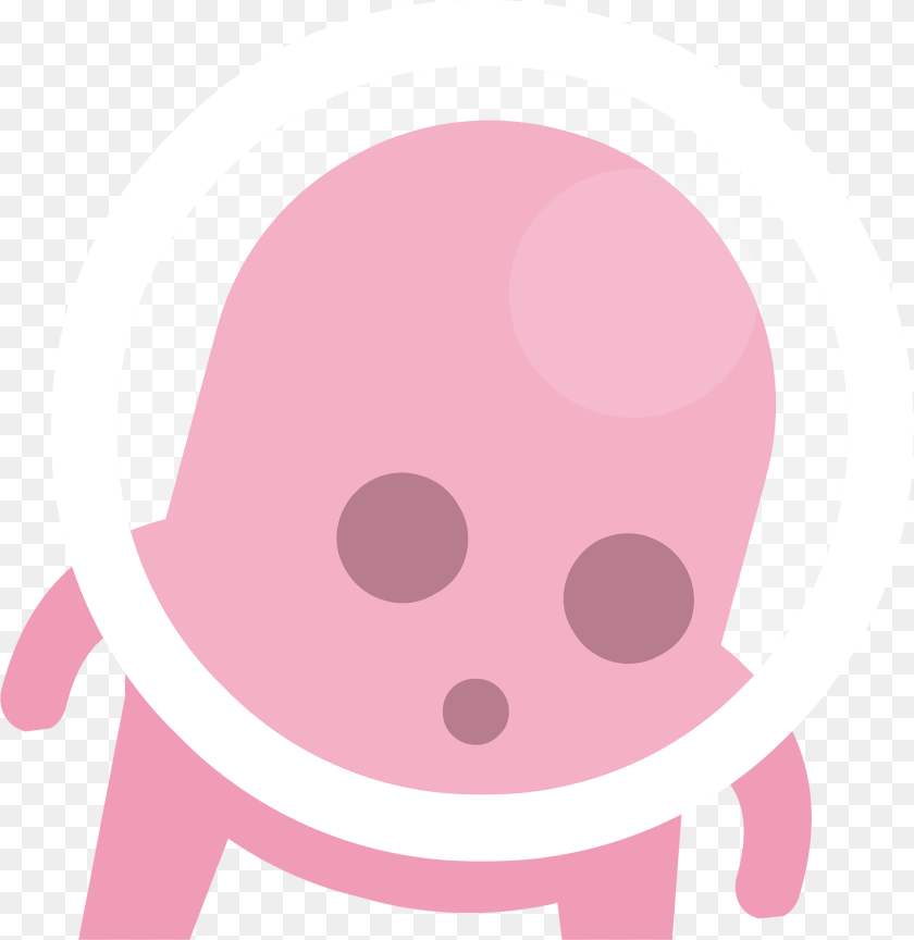 1866x1920 Pink Alien Clipart PNG