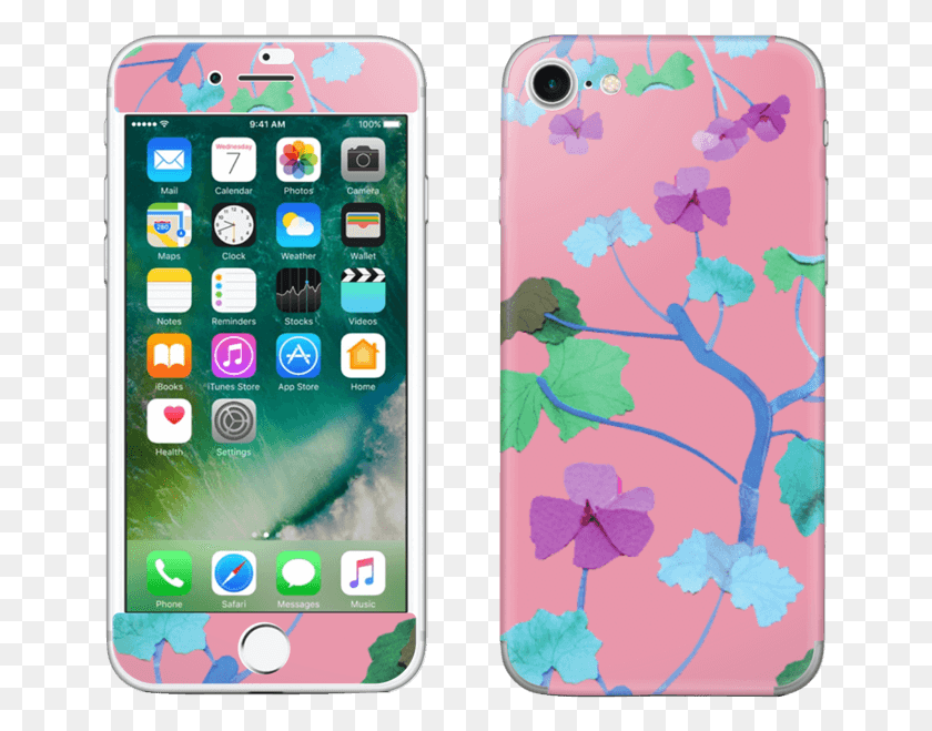 655x599 Pink Amp Colorful Flowers Skin Iphone Iphone 6s 32gb Silver, Mobile Phone, Phone, Electronics HD PNG Download