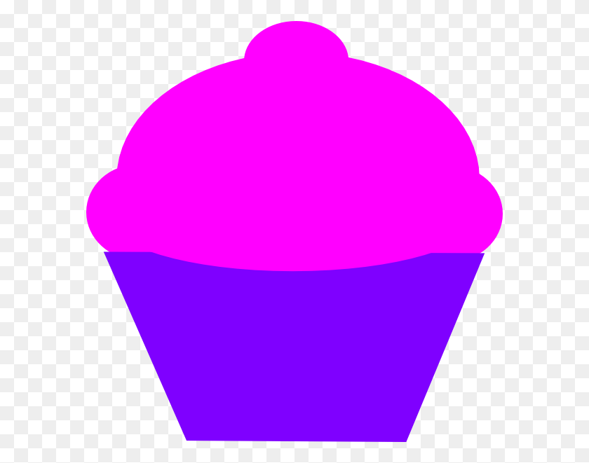 594x601 Descargar Png / Cupcake De Color Rosa Y Curple Png