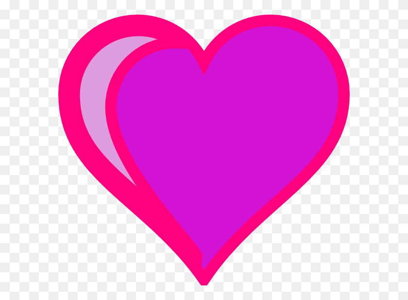 600x557 Pink And Purple Heart, Heart, Balloon, Ball HD PNG Download