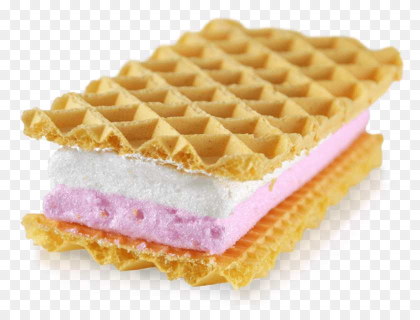 795x592 Pink And White Wafer, Waffle, Food, Sweets HD PNG Download