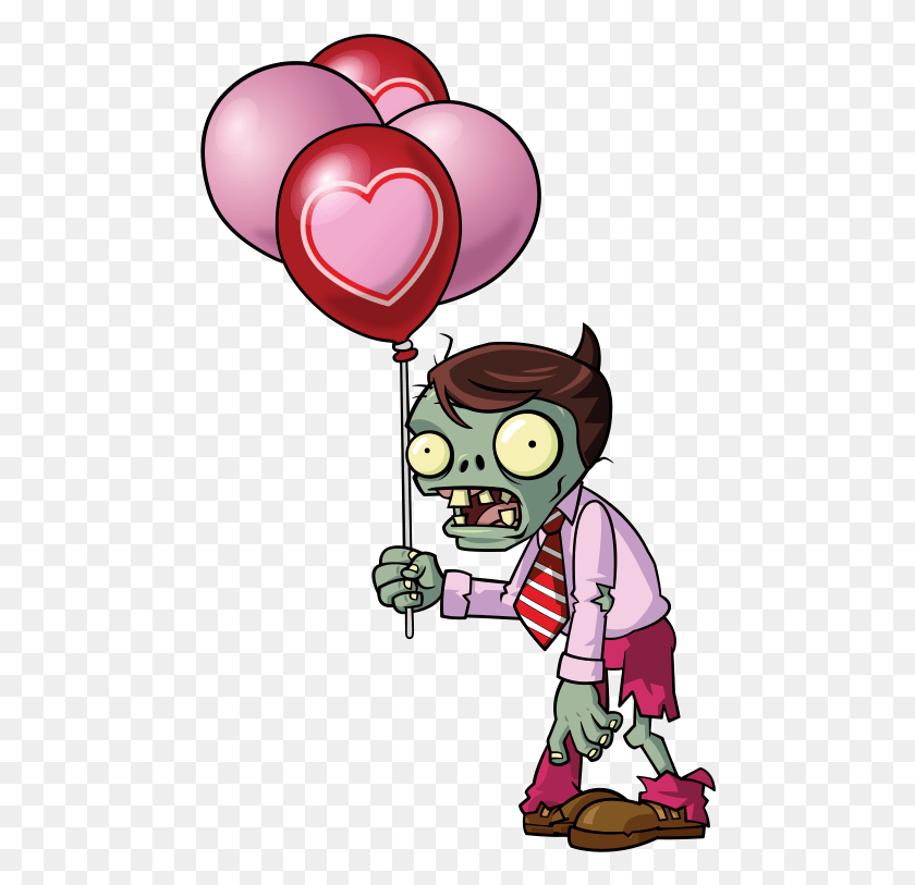 474x753 Pink Balloon Zombie Plants Vs Zombies Love, Person, Human, Food HD PNG Download