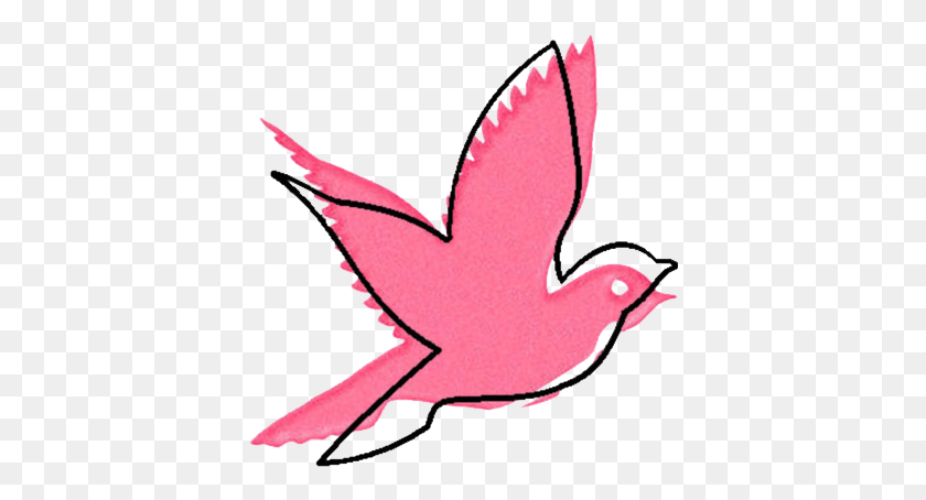 390x394 Pink Bird Outline Freetoedit Pink Pigeon Logo, Animal, Sea Life HD PNG Download