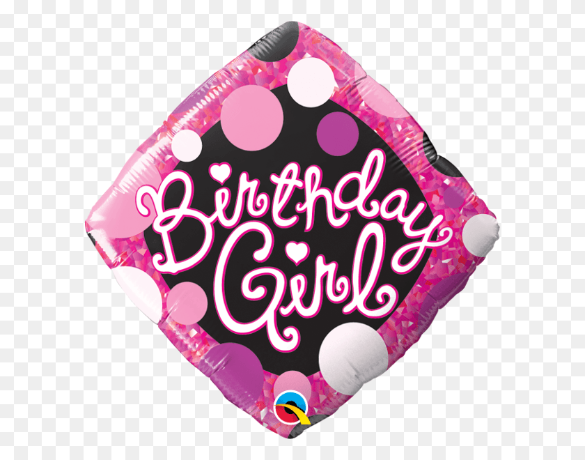 596x600 Pink Black And White Balloons, Cushion, Text, Birthday Cake HD PNG Download