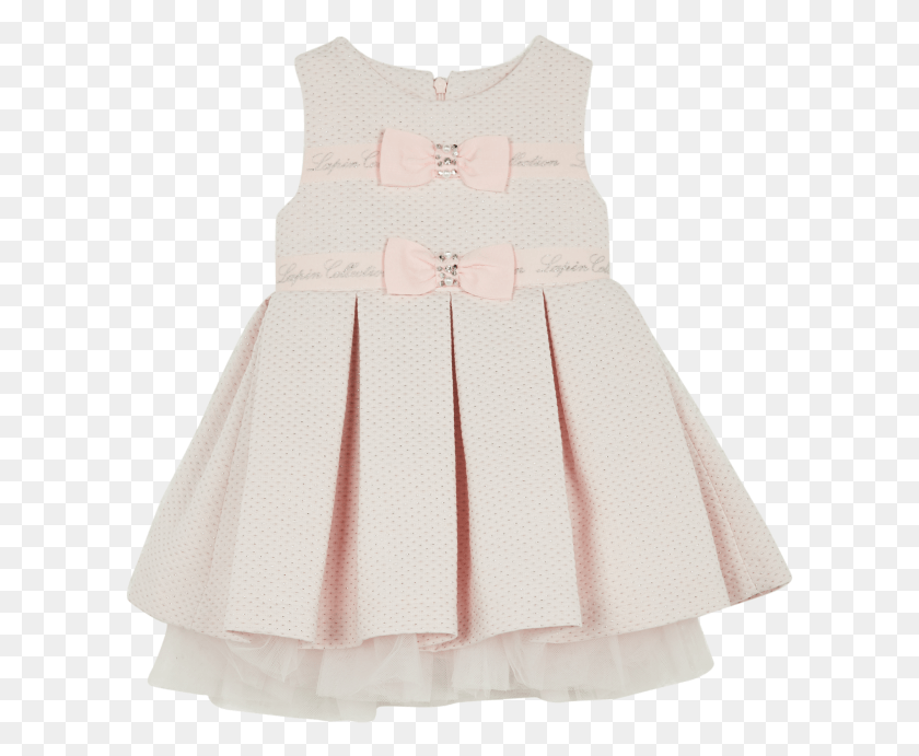 611x631 Pink Bow Dress Cocktail Dress, Clothing, Apparel, Female HD PNG Download