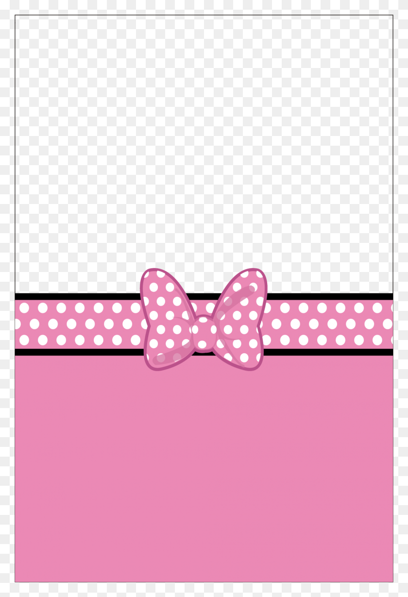 2004x3004 Pink Bow Invitation Similar Minnie Mouse Polka Dot, Texture, Knot Descargar Hd Png