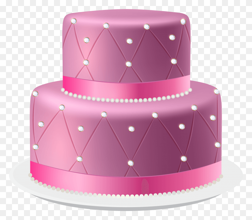 5879x5073 Pink Cake Clip Art Image Cake Image, Dessert, Food, Birthday Cake HD PNG Download
