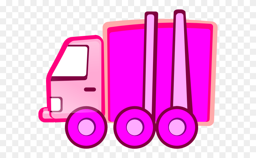 589x459 Descargar Png Camión De Entrega De Dibujos Animados Rosa, Camión De Bomberos, Camión, Vehículo Hd Png