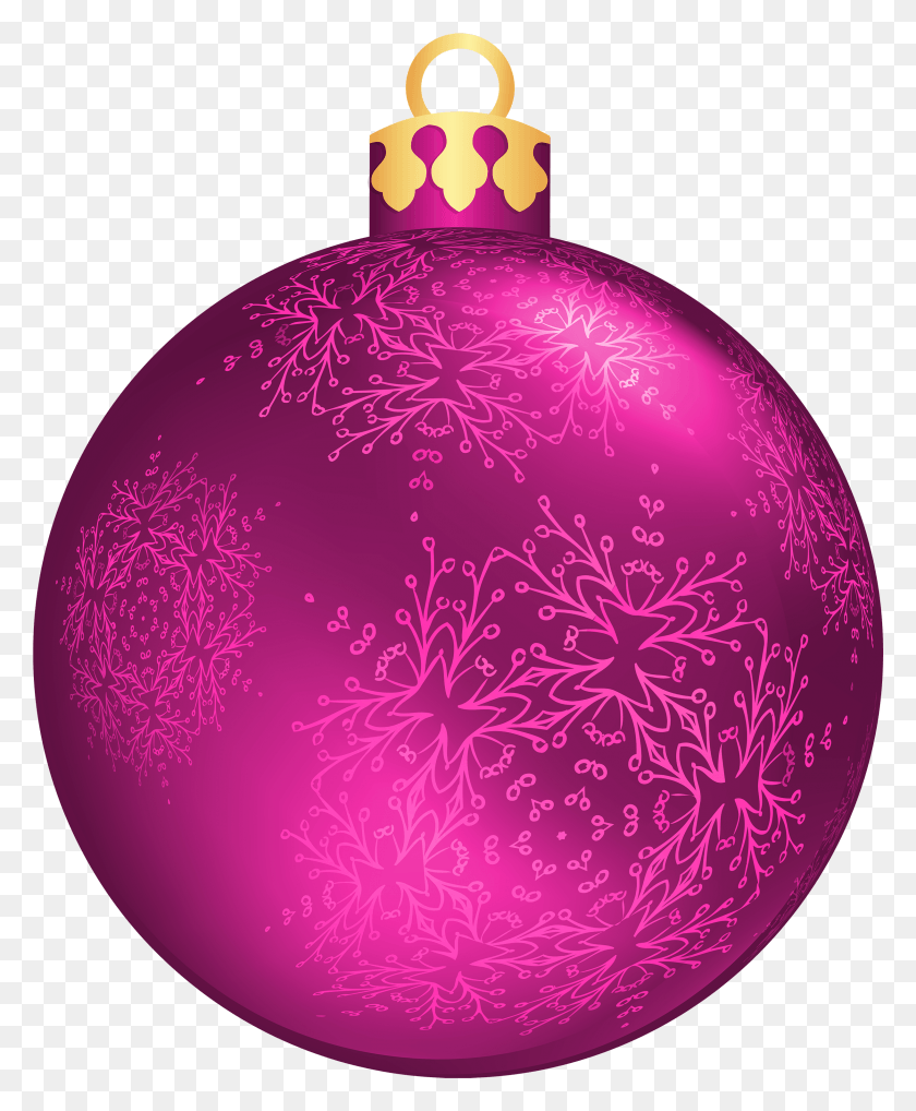 2443x3001 Pink Christmas Ball Clipart Christmas Ornament Ball, Ornament, Lamp, Sphere HD PNG Download