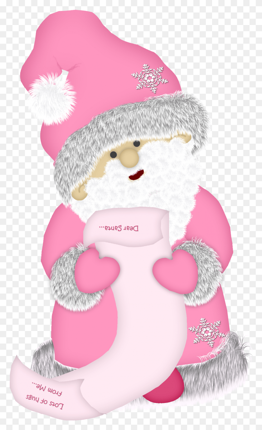 1275x2154 Pink Christmas Santa Plush, Toy, Clothing, Apparel Descargar Hd Png