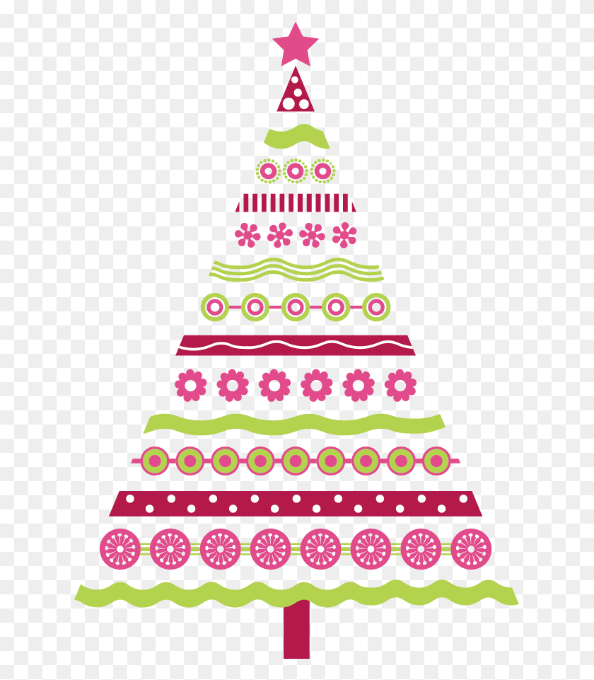 629x901 Pink Christmas Tree Clipart 101 Clip Art For Pink Christmas Pink Christmas Tree Art, Tree, Plant, Ornament HD PNG Download