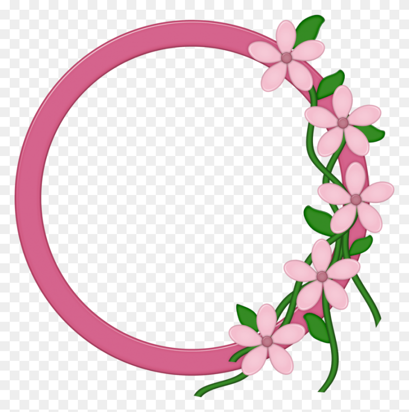 864x870 Pink Circle Frame Circle Frame Pink, Graphics, Floral Design Descargar Hd Png